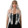 thumbnail image 2 of Triangle Lace Veil Mantilla Catholic Church Veils Infinity Chapel Veil Wedding Veils Scarf Head Covering Latin Mass, 2 of 6