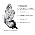 thumbnail image 6 of PEXIOAN Waterproof Butterfly Flower Bouquet Wrapping Paper OPP Clear Floral Wraps Packaging for Florist Supplies DIY Craft, 20 Sets - 20 × 22 Inches (Black), 6 of 6
