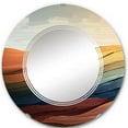 thumbnail image 2 of Designart "horizon Bold And Expressive Mountains I" Modern Round Wall Mirror - Landscapes Oval Printed Decorative Oversized Mirror - Multiple Color Options, 2 of 4