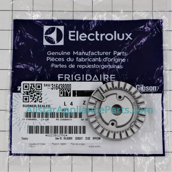 Frigidaire Range/Stove/Oven Surface Burner Base 316438000