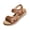 Brown, variant on Women Arch Support Walking Sandals Comfortable Open Toe Wide Width Orthopedic Sandals with Adjustable Hook Loop Strap Summer