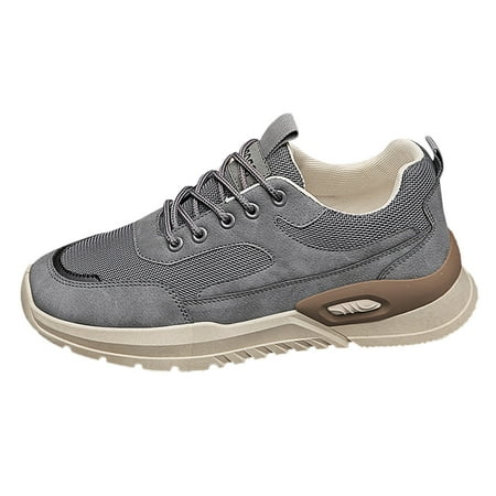 HSMQHJWE Non Slip Shoes Men Casual Mens Shoes Size 12 Men Low Top Breathable Running Pu And Mesh Casual Sport Shoes Casual Moccasins Men