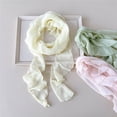 thumbnail image 5 of PRINxy Women’s Ruffled Trim Sheer Skinny Scarf, Flowy Lightweight Long Neck Bandana For Office Beach Vacations Coffee Runs Yellow, 5 of 5