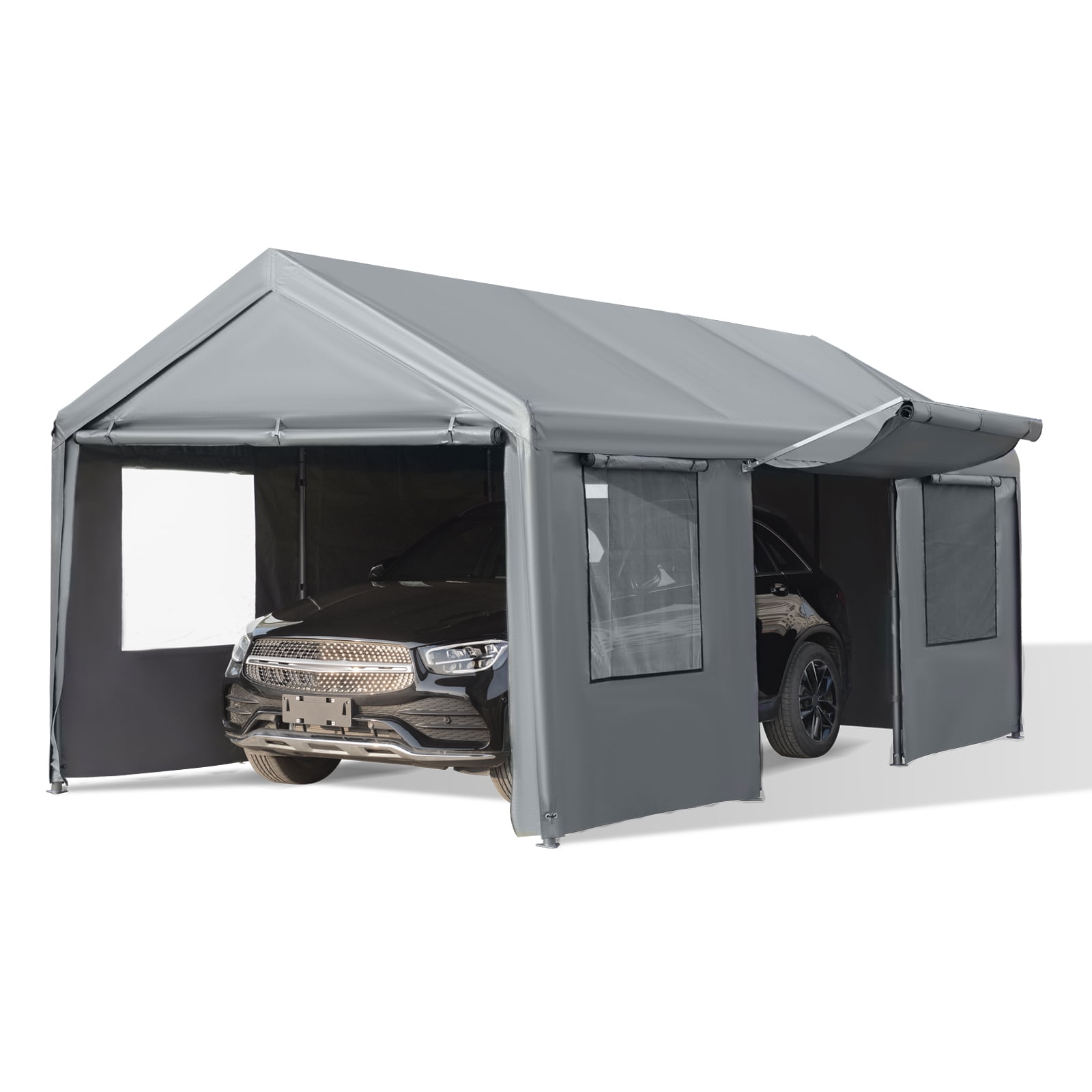 Gardesol Carport, 10’ x 20’ Heavy Duty Carport with Rollup Sidewall