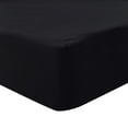 thumbnail image 1 of 15" Deep Pocket Cotton Fitted Sheet Breathable Durable Bottom Sheets King Black, 1 of 1