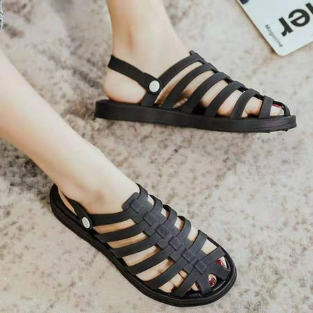 

Jelly Baotou Sandals Women‘s Shoes Summer New Vietnam Rubber Soft Sole Outer Wear Beach Shoes Two-Wear Sandals