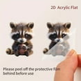 thumbnail image 6 of YOHAVEN Small Raccoon Car Vent Clip Diffuser 2D Flat Ornament Car Accessories Aromatherapy Freshener Holiday Party Favors for Vehicle Decoration Gift, 6 of 8