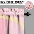 thumbnail image 3 of Abstract Oil Paiting Watercolor Kitchen Curtains - Vintage Tier Cafe Curtains for Bathroom Living RV Rod Pocket Window Drapes 36 Inch 2 Panels Set 28"x36" Window Treatment Tiers, 3 of 4