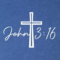 thumbnail image 5 of Wild Bobby John 3:16 Cross Inspirational/Christian Women Tri-Blend Racerback Tank Top, Vintage Royal, Small, 5 of 5