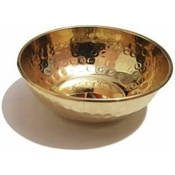 Brass Hammered Design Serving Bowl, Gold Color, (Approx. 200ml), Serveware/Kitchenware/Tableware, (Set of 2)