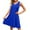 Blue, variant on Diufon A-Line Dresses for Women Solid Color Dress Mide Dress Lace Patchwork V Neck Sleeveless Dress
