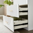 thumbnail image 2 of Idealcabin Freestanding Wardrobe Armoire With Drawers, Bedroom Wardrobe Closet for Hanging Clothes, Wood Cabinet with Shelves, 2 of 8