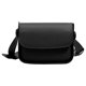 thumbnail image 2 of Bolsa bandolera de cuero Color sólido pequeño con solapa para mujer (Negro) Likrtyny Para Estrenar, 2 of 9
