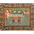 thumbnail image 1 of Ahgly Company Machine Washable Indoor Rectangle Traditional Brass Green Area Rugs, 5' x 7', 1 of 7