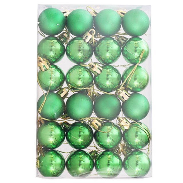Adornos de bolas navideñas irrompibles de 4 acabados, color verde kiwi, 96 ct, 1,5" (40 mm)