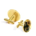 thumbnail image 3 of PhooArto Men's Classic Stainless Steel, Sunflower Elephants Painting Cufflinks Business Wedding Shirts, Golden, 3 of 7