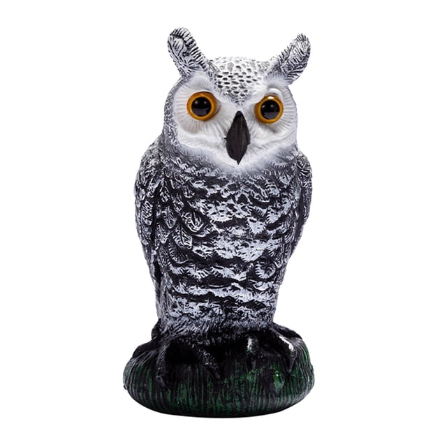 jinwen Fake Owl Bird Rabbits Deterrent for Garden Protector Keep Birds Away 13x27cm
