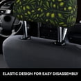 thumbnail image 4 of Kdxio Green Branch Olive Pattern Print 2 Piece Car Head Rest Covers Set Auto Front/Rear Seats Headrest Cover Universal Fit Most Cars,Sedan, SUV, 4 of 9