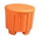 thumbnail image 3 of Puf otomano con espacio de almacenamiento y tapa, reposapiés apilable para sala de estar, pasillo. Naranja, 3 of 9