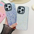 thumbnail image 6 of Compatible with iPhone 15 Pro Bling Case Glow in The Dark Noctiluncent Fluorescent Luminous Phone Case Women Girls Girly Glitter Sparkling Slim Soft TPU Bumper Protective Cover,Blue, 6 of 13