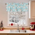thumbnail image 2 of Valances for Windows Christmas Santa Claus Rod Pocket Cafe Window Treatments Valance Curtains for Kitchen Bathroom Laundry Basement Windows 42"x12", 2 of 7
