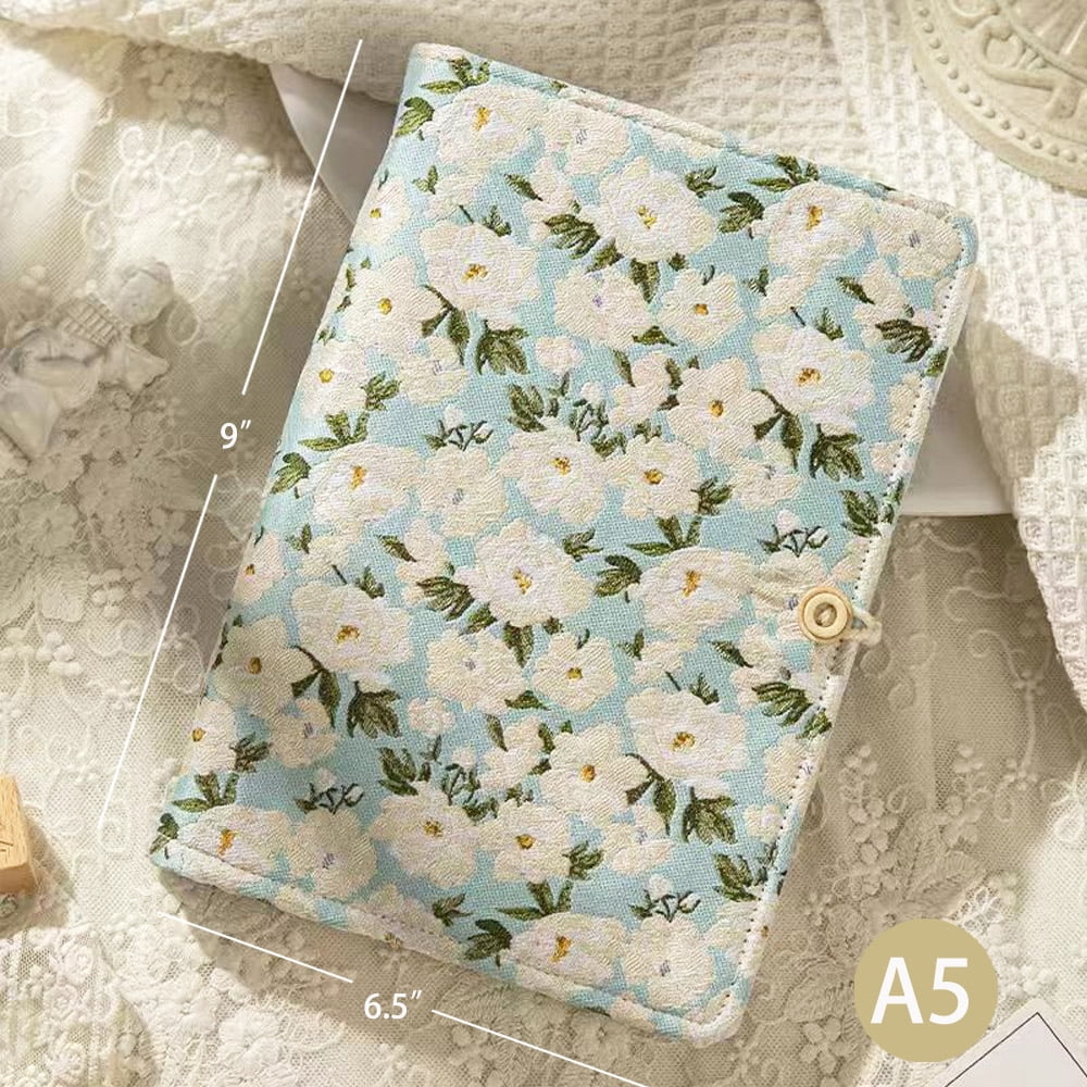 ipoul A5 Binder 6 Ring, Refillable Notebook, A5 Sketchbook, Planner Binder, Flower Journal