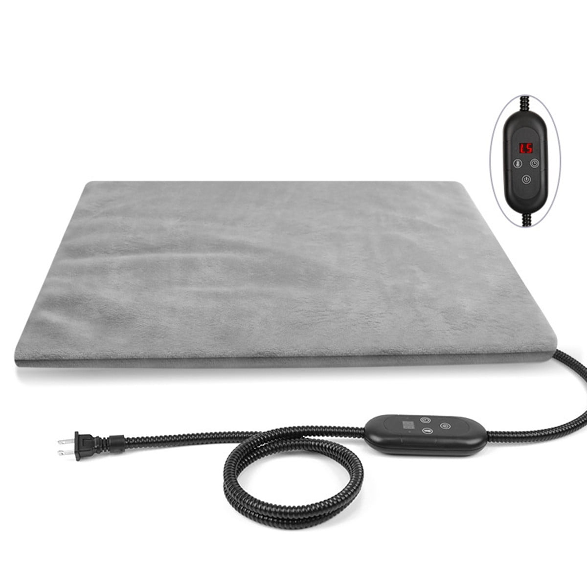XZKING Pet Heating Pad for Cat & Dog, Outdoor Indoor Warming Heated Mat Pad, Adjustable Waterproof Heated Dog Cat Bed with 6 Temperature & 5 Timers Set Auto Off, Pet Heater Warmer Blanket