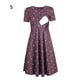 thumbnail image 3 of Qarigey Vestido de mujer Vestido de mamá de punto de manga corta de tela de alimentación de enfermería Prendas para la parte del cuerpo Fucsia S, 3 of 8