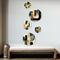 thumbnail image 3 of Designart "Glamorous Art Deco Abstraction I" Modern Transitional Metal Wall Art Set of 5 Piece, 3 of 5