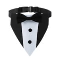 thumbnail image 5 of Dog Collar with Bow Tie Tuxedo Style Bandana for Small Medium Large Dogs Quick Release Collar for Dogs Wedding Outfit Birthday Party Attire Black and Red Adjustable Dog Bandana, 1, 5 of 6