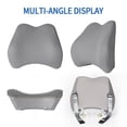 thumbnail image 2 of Livtribe Breathable 3D Mesh Memory Foam Lumbar Support Pillow, Gray, 15.3" x 11" x 3.9", 2 of 9