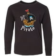 thumbnail image 3 of Inktastic Lil' Pirate pirate ship, blue bandana Long Sleeve Youth T-Shirt, 3 of 5