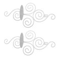 thumbnail image 2 of Wall Candle Holder, Wall Mounted Candlestick Swirl Iron Art Pattern  For Living Room For Cafe Bar White, 2 of 8