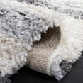 thumbnail image 5 of SAFAVIEH Fontana Shag Dani Striped Plush Area Rug, Ivory/Grey, 4' x 6', 5 of 8