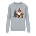 thumbnail image 4 of Makaor Holiday Sweatshirts Womens Christmas Crew Neck Tops Santa Graphic Long Sleeve Pullover Tees Fleece Cute Fall Winter Clothes, 4 of 6