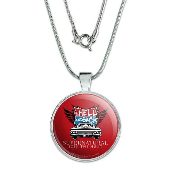 Supernatural To Hell and Back 1" Pendant with Sterling Silver Plated Chain