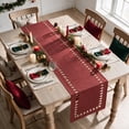 thumbnail image 7 of Sm:)e Red Christmas Tree Hollow Out Laser Cut Christmas Table Runner, Washable Kitchen Dining Table Decoration for Home Party Decor, 13x90 Inch, 7 of 7