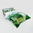 thumbnail image 3 of Ambesonne Scenery Bedding Set 3 Pcs, Misty Jungle Forest, Twin XL, Fern Green Multicolor, 3 of 3