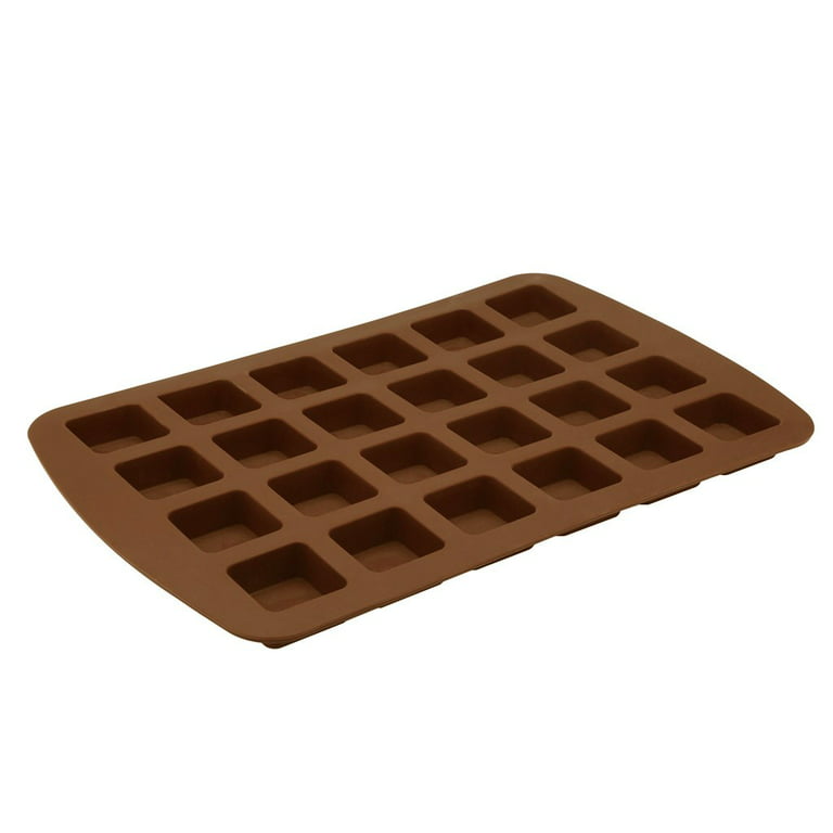 24 Cavity Silicone Brownie Squares Baking Mold Pans, Non-Stick