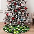 thumbnail image 5 of KLL 48" Christmas Tree Skirt Soccer1 Xmas Tree Skirts Mat for New Year Xmas Holiday Party Indoor Outdoor Home Decoration, 5 of 7