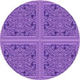 thumbnail image 1 of Ahgly Company Machine Washable Indoor Round Transitional Heliotrope Purple Area Rugs, 7' Round, 1 of 7