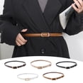 thumbnail image 2 of harmtty Women Belt Imitation Leather Adjustable Thin Waistband Solid Color Dresses Shirts Tops Waist Belt Versatile Fashion Accessory, 2 of 8