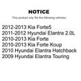 thumbnail image 2 of Positive Plus Front Rear Semi-Metallic Brake Pads Kit for Car Hyundai Elantra Kia Forte Koup Forte5 KPF-100155, 2 of 8
