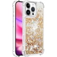 thumbnail image 3 of Case for iPhone 16 Pro Max Case Glitter Cute Bling Love Liquid Quicksand Clear Soft TPU Girls Women Stylish Bumper Shockproof Protective Cover for iPhone 16 Pro Max 6.9 inch Golden YB, 3 of 14