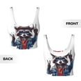 thumbnail image 6 of Sports Bras for Women Workout Tank Tops, Patriotic Raccoon Illustration Running Vest with Removable Cups, 6 of 7