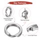 thumbnail image 5 of 60pcs Anillos Divididos de Pesca de Acero Inoxidable 8# 49kg Anillo de Señuelo para Agua Salada y Dulce, 5 of 6