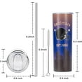 thumbnail image 3 of 20oz Baltimore Ravens Skinny Tumblers with Lid and Straws, Travel Coffee Mug, Stainless Steel, Insulated,Classic Collection Gifts for Men Women Fans., 3 of 6