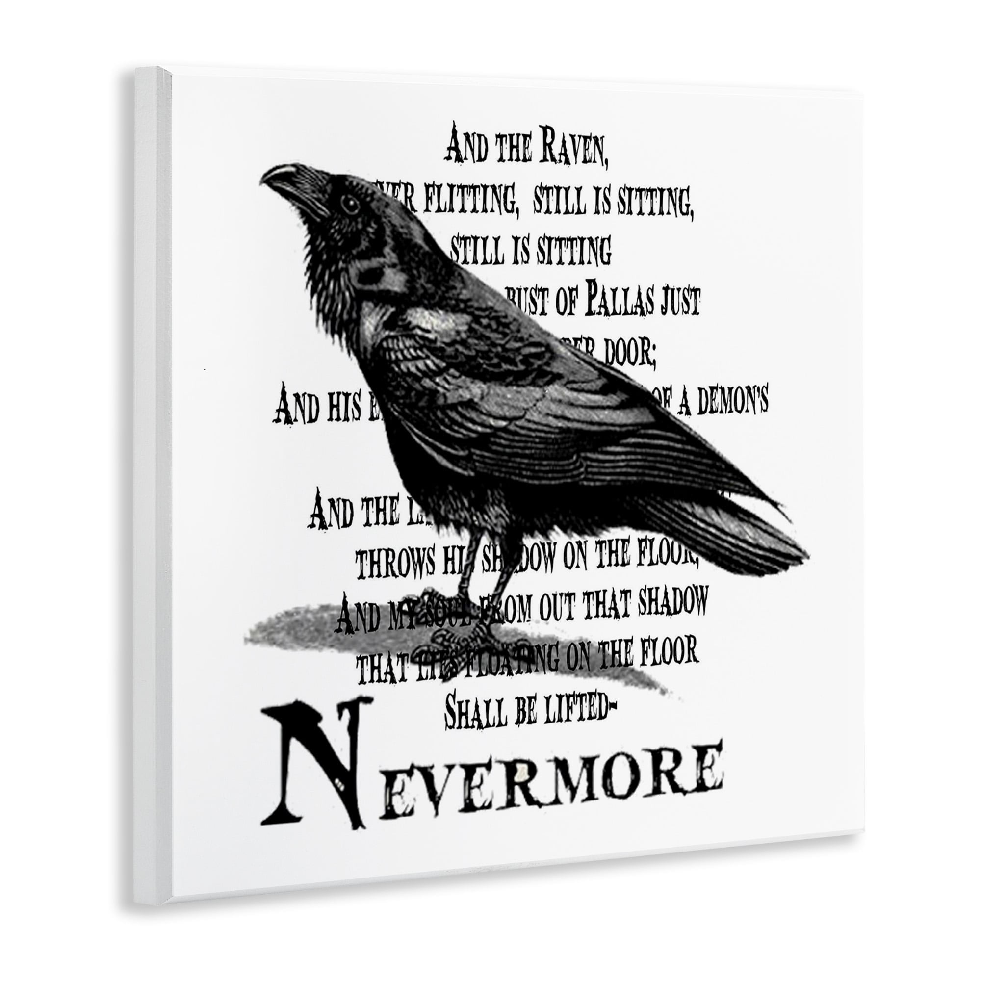 Black Crow Raven Creepy Halloween Text Quote Animals & Insects Graphic Art Unframed Art Print Wall Art