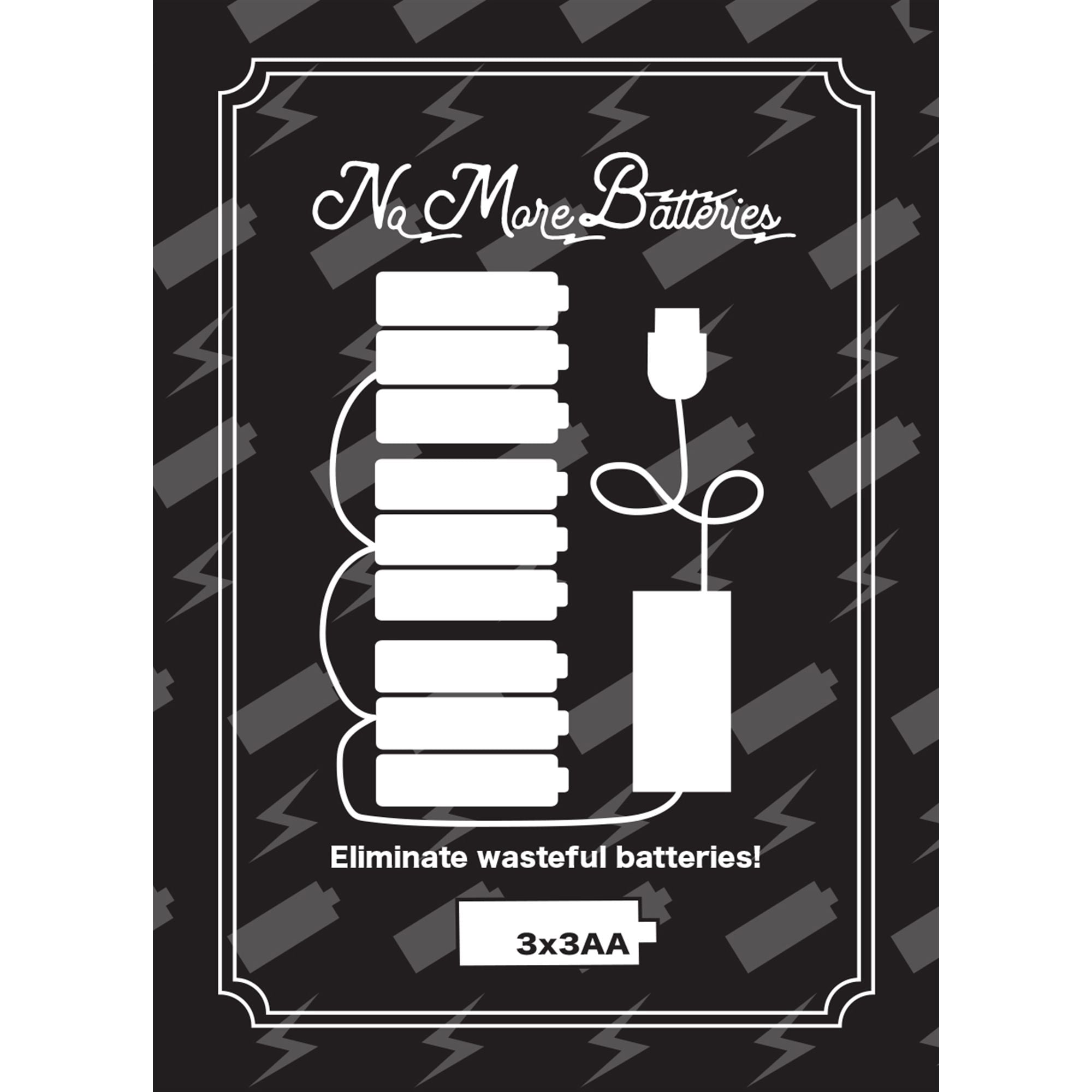 Melrose International No More Batteries 3 AA Replacement w/ 3 to 1 Connector (Set of 2)