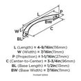 thumbnail image 2 of Amerock Bp52994 Everyday Heritage 3-3/4" Center To Center Arch Cabinet Pull - Nickel, 2 of 7
